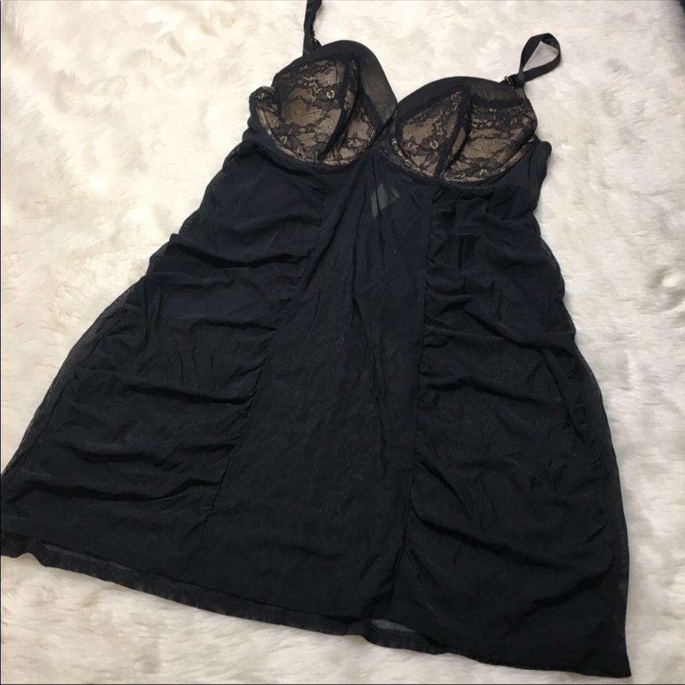 Cacique Black Babydoll Set 14/16